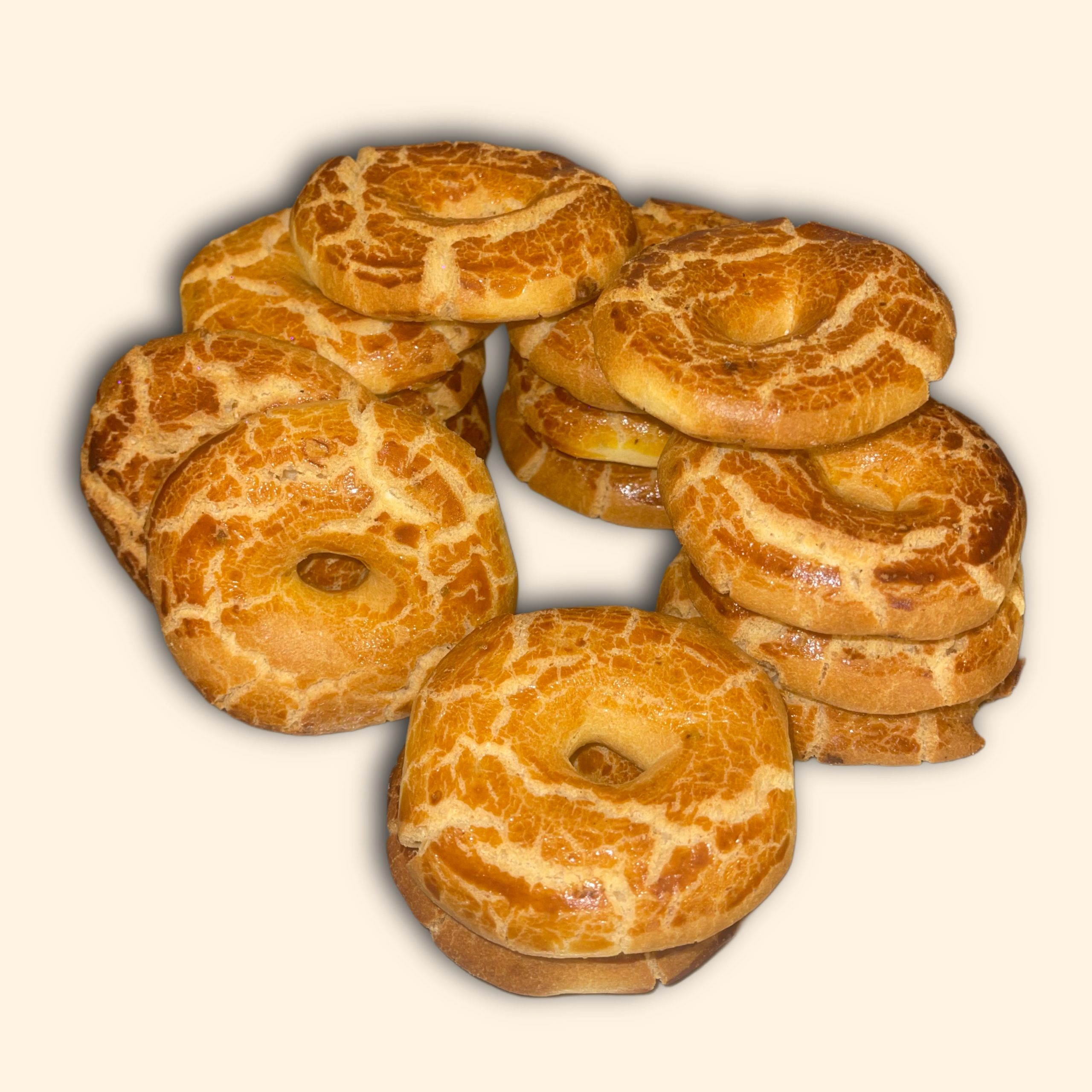 Rosquillas tontas tradicionales de San Isidro, sin glaseado.
