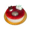 Mousse de queso con frambuesa de textura cremosa y ligera