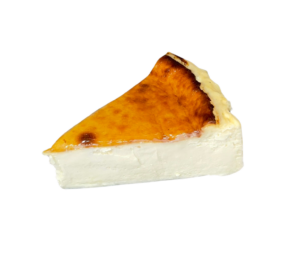 Tarta de queso sin azúcar con textura cremosa.