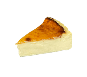 Tarta de queso estilo La Viña en formato individual cremosa.
