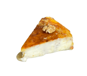 Tarta de queso con miel y nueces