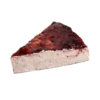 Tarta de queso con mermelada de frutas rojas.